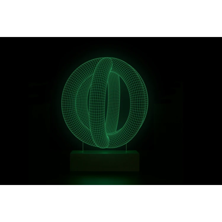 Abstrakt 1 - Lampa 3D LED RGB sterowana z pilota - L3D017