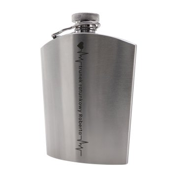 Piersiówka stalowa OLBIA z Twoim grawerem - 180ml - AL021