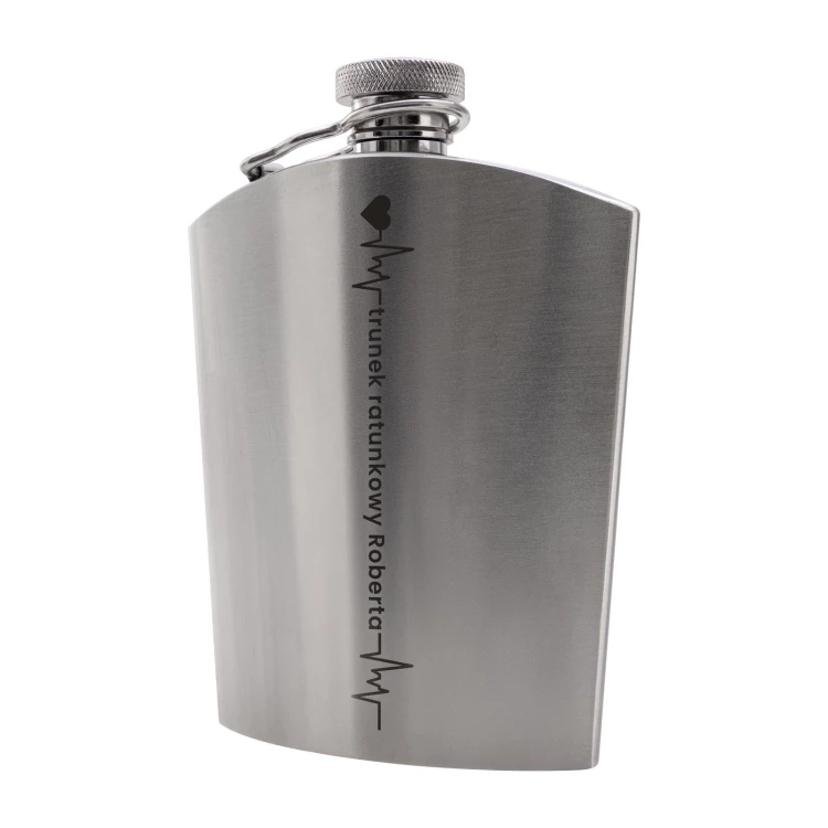 Piersiówka stalowa OLBIA z Twoim grawerem - 180ml - AL021