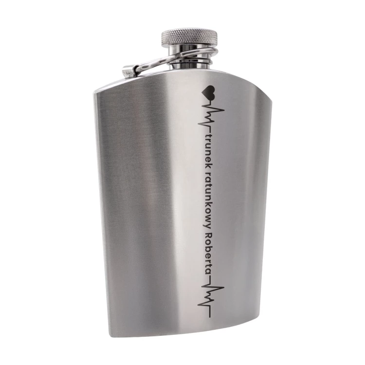 Piersiówka stalowa OLBIA z Twoim grawerem - 180ml - AL021