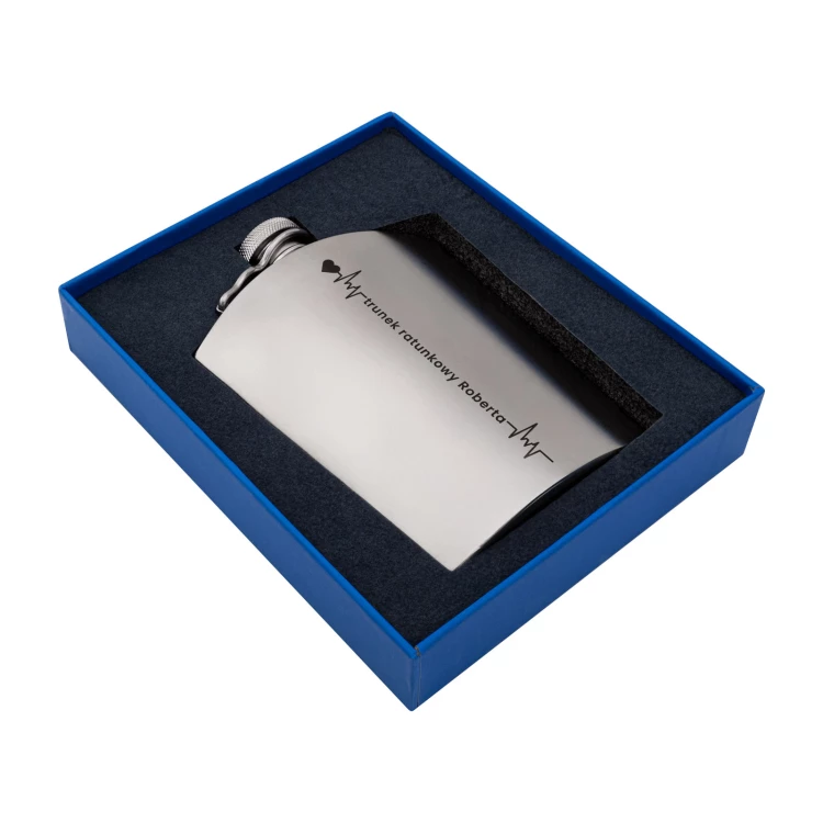 Piersiówka stalowa OLBIA z Twoim grawerem - 180ml - AL021