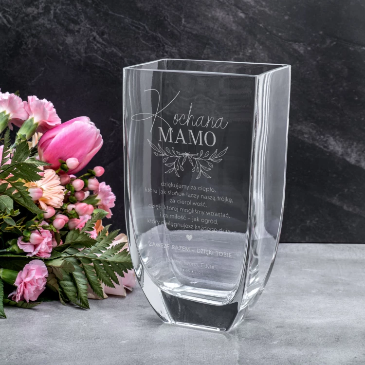 Wazon z grawerem - Flora - prezent dla mamy - WAZ028