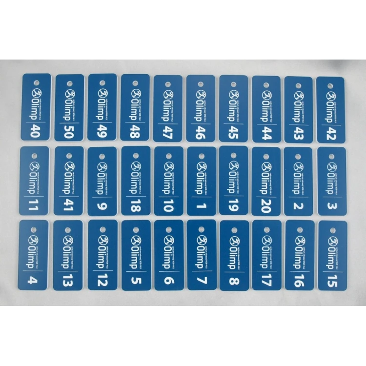 Breloczki do kluczy - TROGIR niebieski - 70x30mm