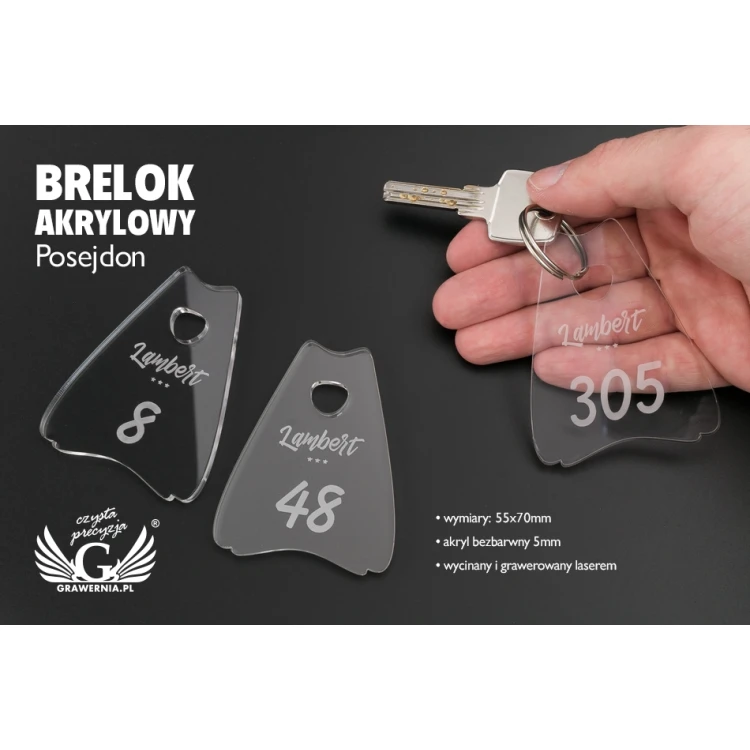 Brelok akrylowy - POSEJDON - BA019