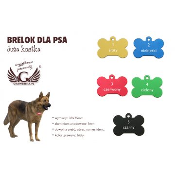 Brelok dla psa - DUŻA KOSTKA - BDZ009