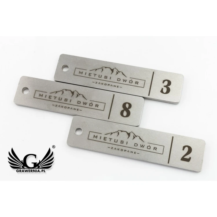Brelok hotelowy - LONGMET stal gr. 3mm - BM020