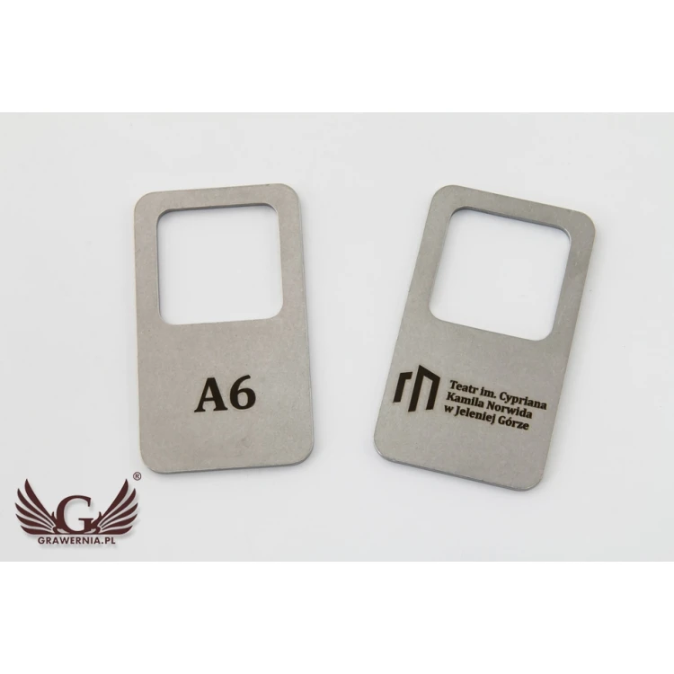 Brelok metalowy - PROSTMET- stal gr. 2mm wym: 36x62mm - BM027 