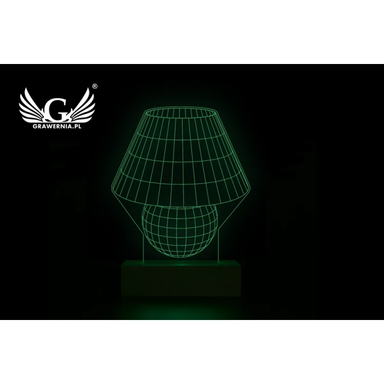Classic - Lampa 3D LED RGB sterowana z pilota - L3D013