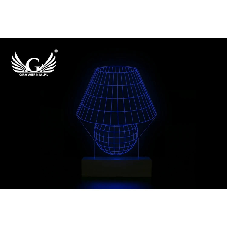 Classic - Lampa 3D LED RGB sterowana z pilota - L3D013