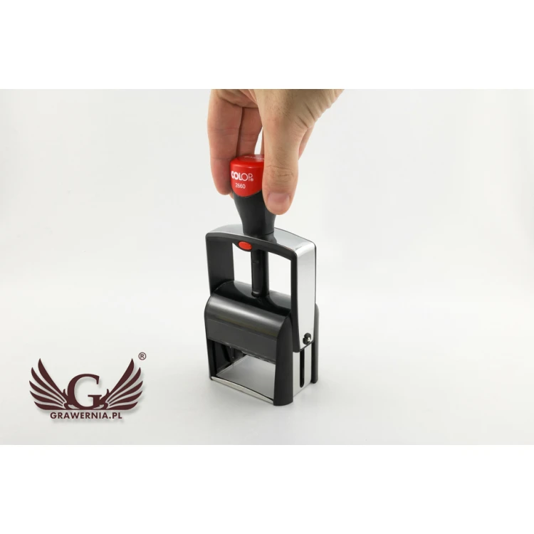Datownik z pieczątką Colop Classic Line 2660 - wym odbicia: 37x58mm - COL014