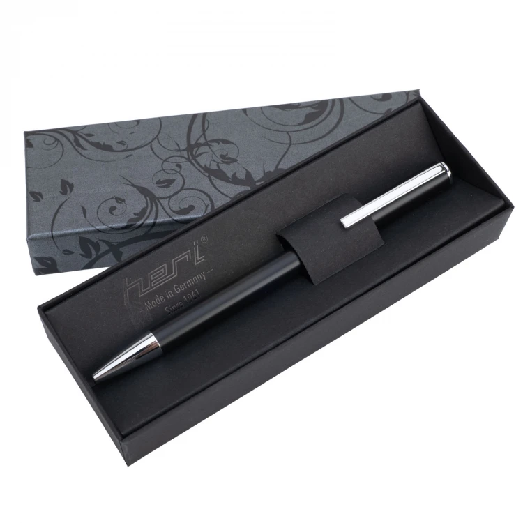 Długopis z pieczątką HERI Classic 3102 - czarny w etui - HER019