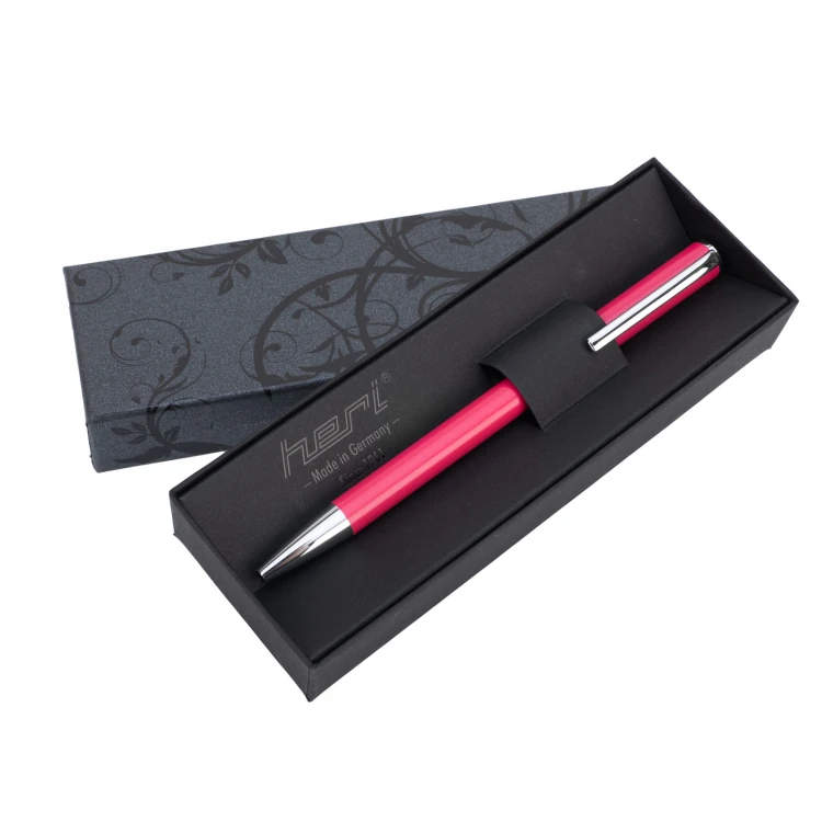 Długopis z pieczątką HERI Classic 3104 - różowy w etui - HER020