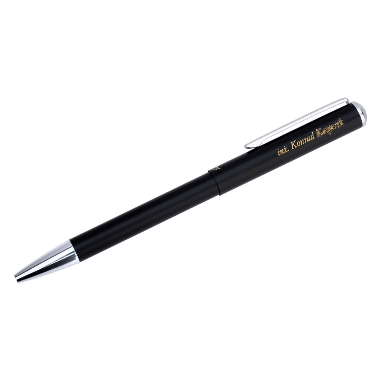 Długopis z pieczątką HERI Classic 3102 - czarny w etui - HER019