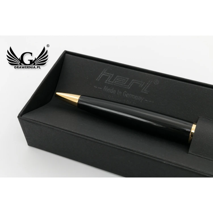Długopis z pieczątką HERI Color Exclusive 6724 - marmurowy w etui - HER017