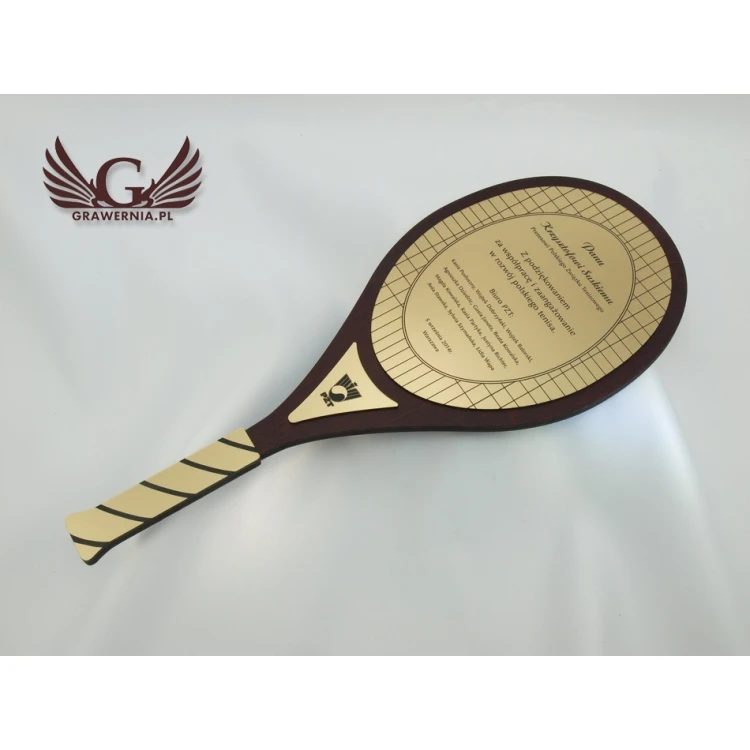 DYPLOM DREWNIANY RAKIETA TENISOWA - DRE007