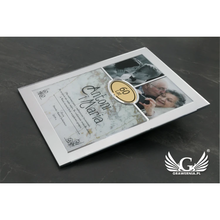 Dyplom Jubileuszowy Trio Silver - srebrne lustro - DS024