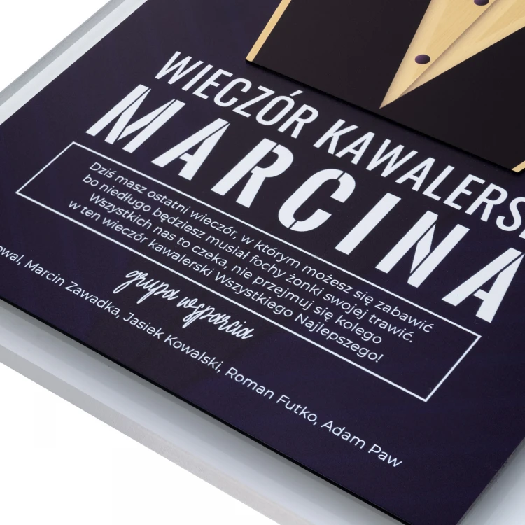 Dyplom na wieczór kawalerski - kolorowy druk UV - DUV092