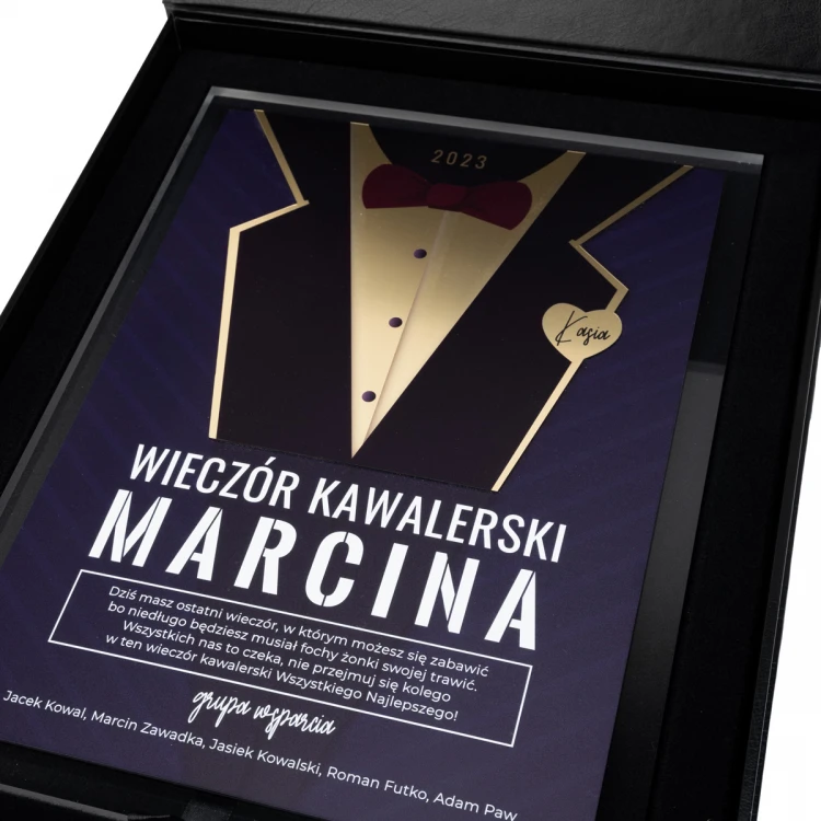 Dyplom na wieczór kawalerski - kolorowy druk UV - DUV092