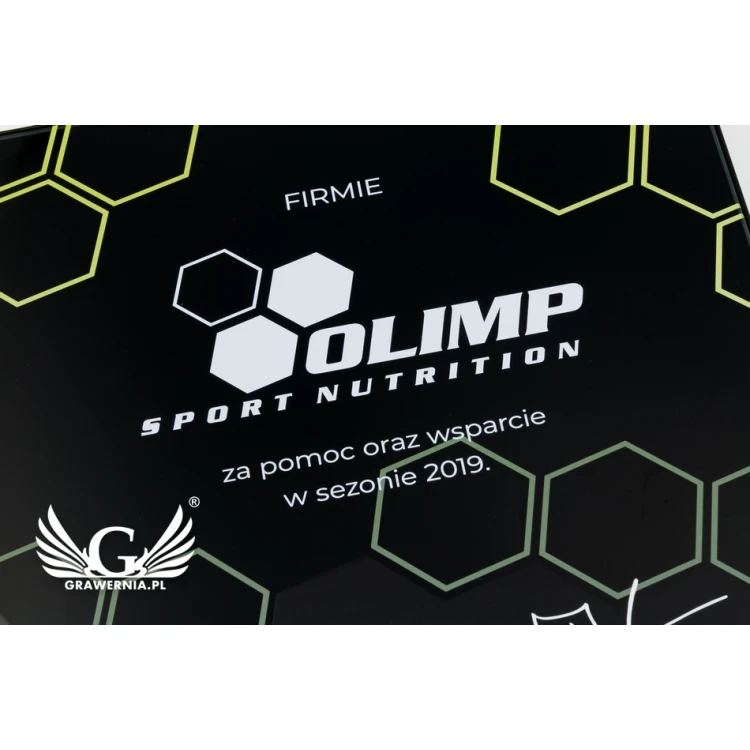 Dyplom uznania exclusive black glass - wymiary: 400x300mm - DUV060