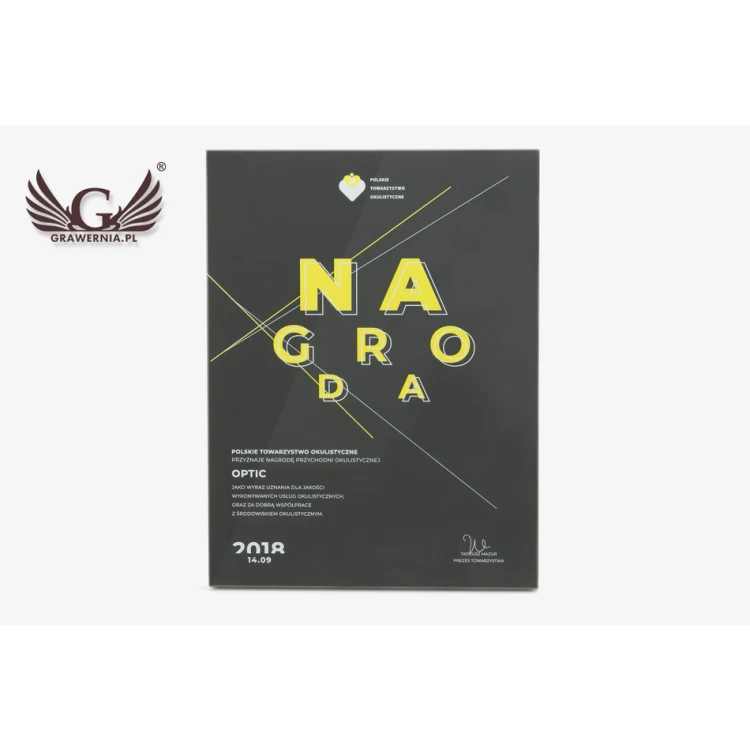 Dyplom uznania exclusive graphite - wymiary: 400x300mm - DUV031