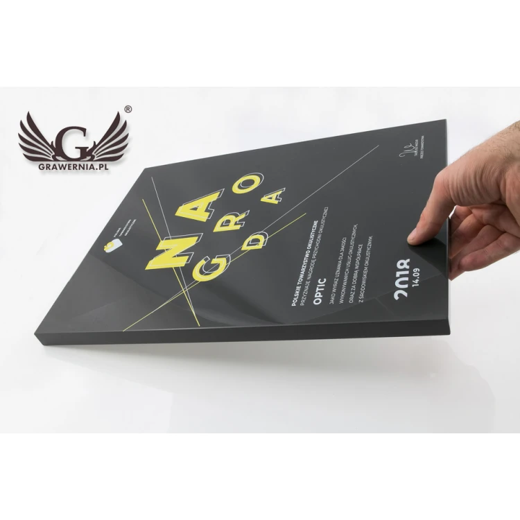 Dyplom uznania exclusive graphite - wymiary: 400x300mm - DUV031
