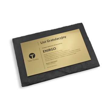 Dyplom z kamienia łupkowego - DK001 - poziomy