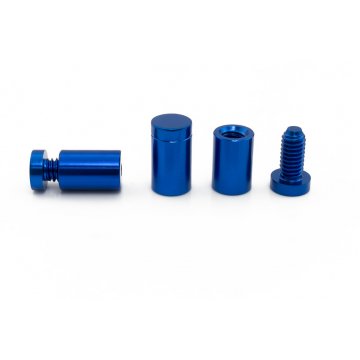 Dystans aluminiowy do szyldów i tabliczek - niebieski - średnica 13mm - DDS030