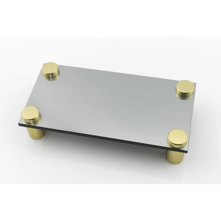 Dystans aluminiowy do szyldów i tabliczek - jasny złoty - średnica 13mm - DDS033