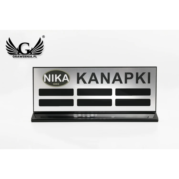 Ekspozytor akrylowy na wymienne karteczki - wym: 356x145mm - model K012