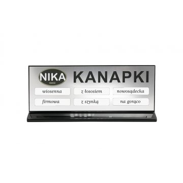 Ekspozytor akrylowy na wymienne karteczki - wym: 356x145mm - model K012