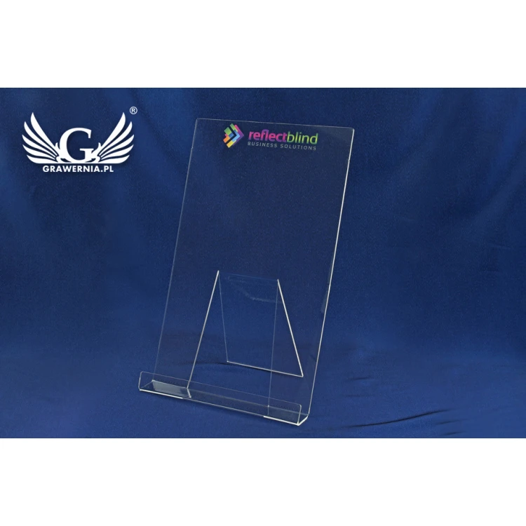 Ekspozytor akrylowy - format A4 - logo nadruk UV - model K005 