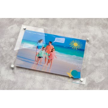 Fotografia na szkle akrylowym (plexi) - fotoplakat z tekstem - wym: 500x350mm - DEK037