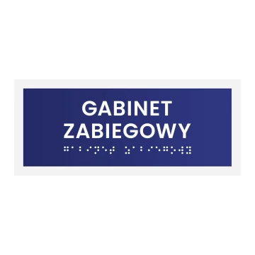 Gabinet zabiegowy - tabliczka na drzwi lub ścianę z pismem Braille'a - wym. 174x74mm - TAB569