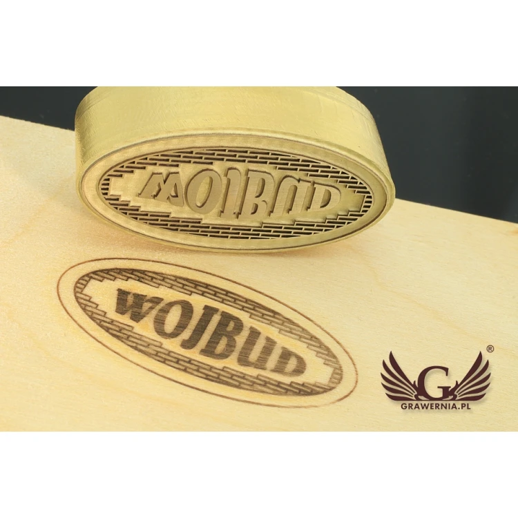 GORĄCY STEMPEL do wypalania logotypu na gorąco i zimno - wymiary matrycy: 40x19,55mm - LASER