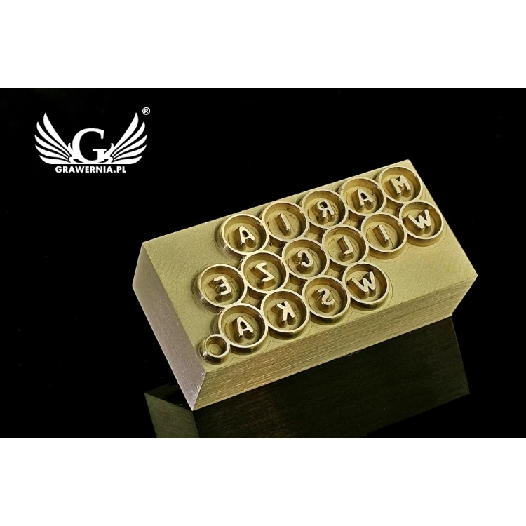 GORĄCY STEMPEL do wypalania logotypu na gorąco i zimno - wymiary matrycy: 47x23mm - CNC