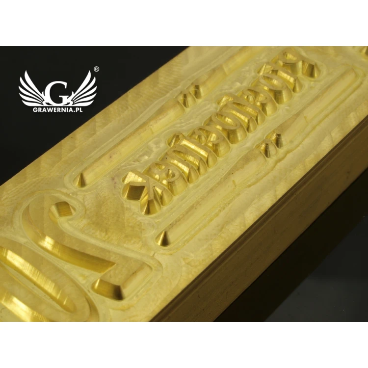 HOTSTAMP - Matryca / Pieczęć do wyciskania logotypu na gorąco i zimno - wymiary matrycy: 100x22mm - CNC