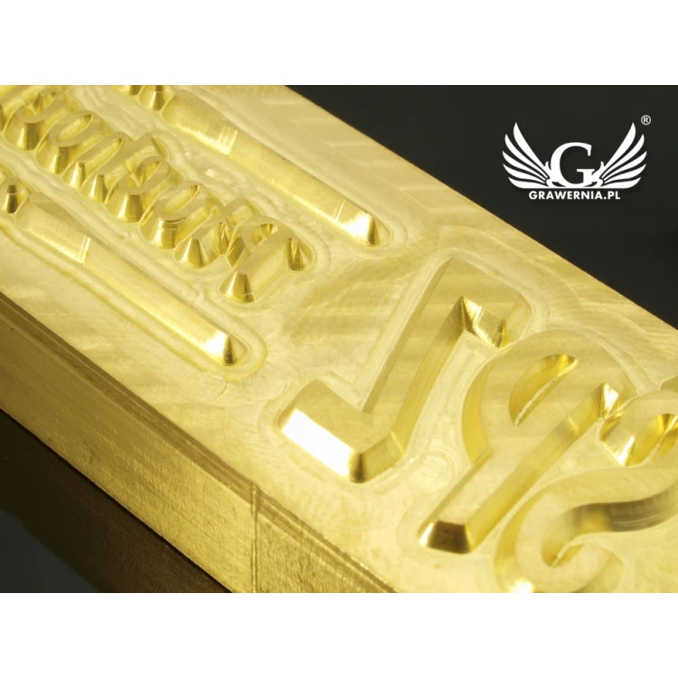 HOTSTAMP - Matryca / Pieczęć do wyciskania logotypu na gorąco i zimno - wymiary matrycy: 100x22mm - CNC