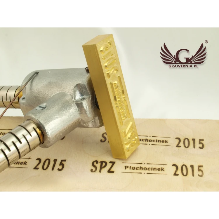 HOTSTAMP - Matryca / Pieczęć do wyciskania logotypu na gorąco i zimno - wymiary matrycy: 100x22mm - CNC