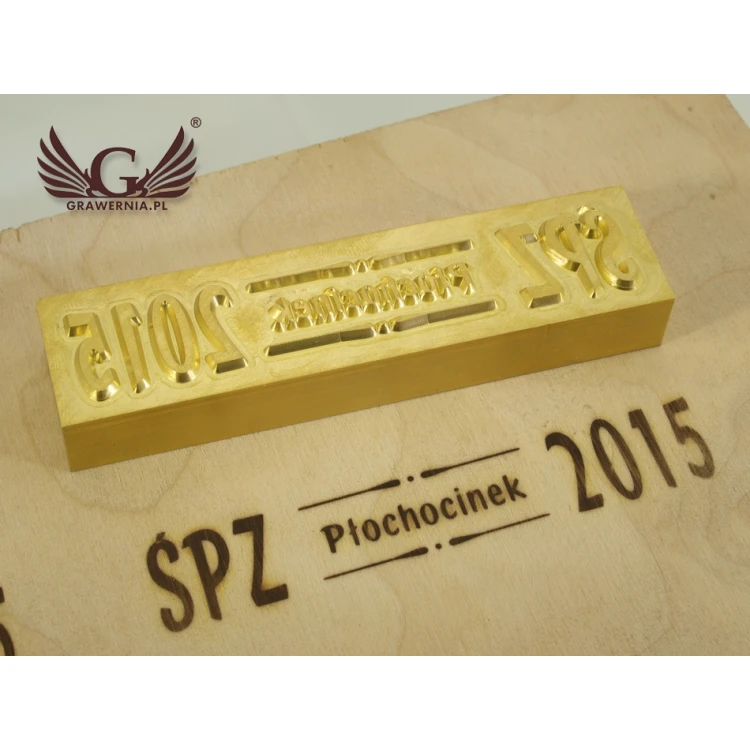 HOTSTAMP - Matryca / Pieczęć do wyciskania logotypu na gorąco i zimno - wymiary matrycy: 100x22mm - CNC