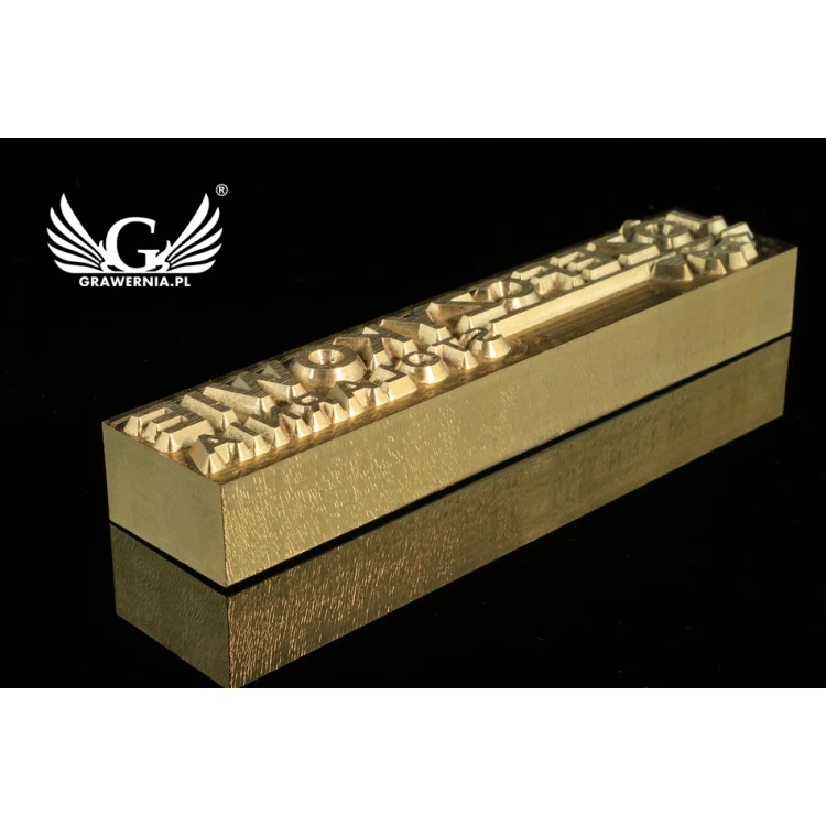HOTSTAMP - Matryca / Pieczęć do wyciskania logotypu na gorąco i zimno - wymiary matrycy: 100x22mm - CNC