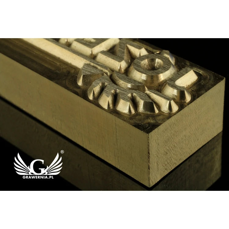 HOTSTAMP - Matryca / Pieczęć do wyciskania logotypu na gorąco i zimno - wymiary matrycy: 100x22mm - CNC