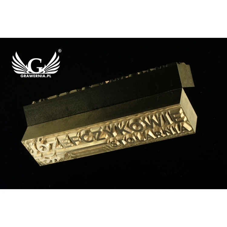 HOTSTAMP - Matryca / Pieczęć do wyciskania logotypu na gorąco i zimno - wymiary matrycy: 100x22mm - CNC