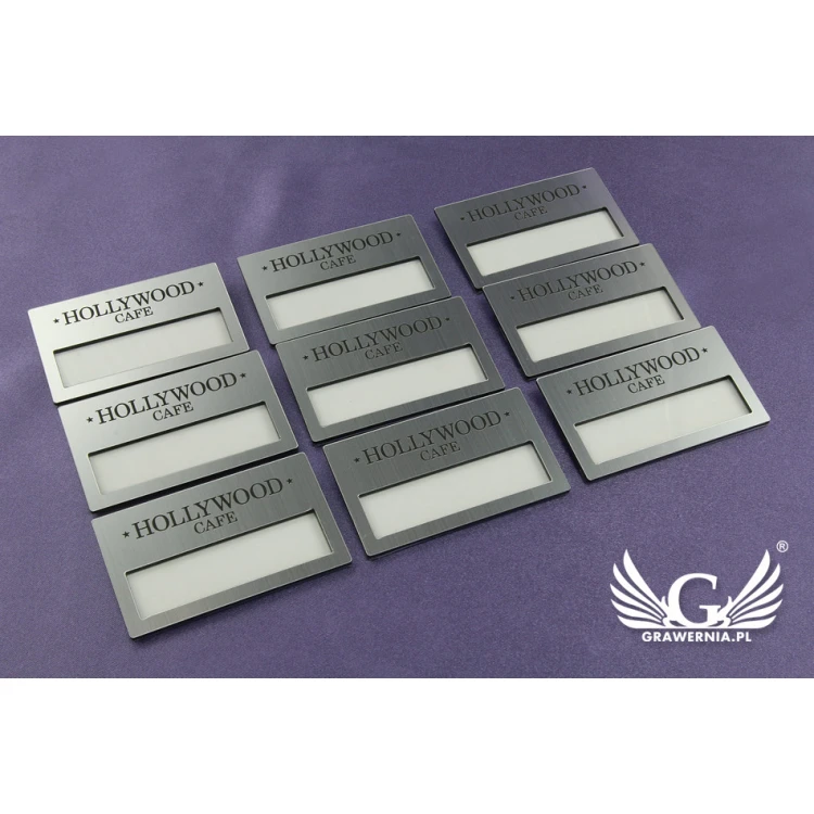 Identyfikator z okienkiem - Silver B - ID022