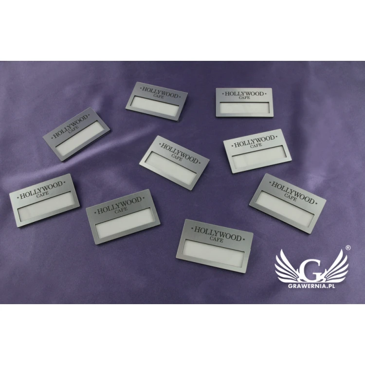 Identyfikator z okienkiem - Silver B - ID022
