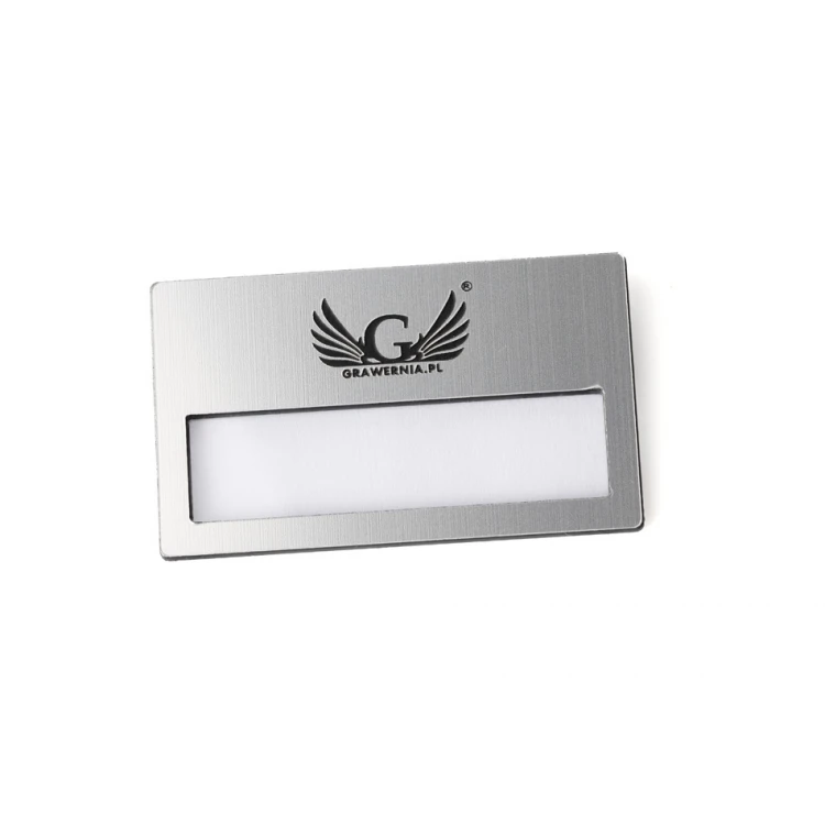 Identyfikator z okienkiem - Silver B - ID022