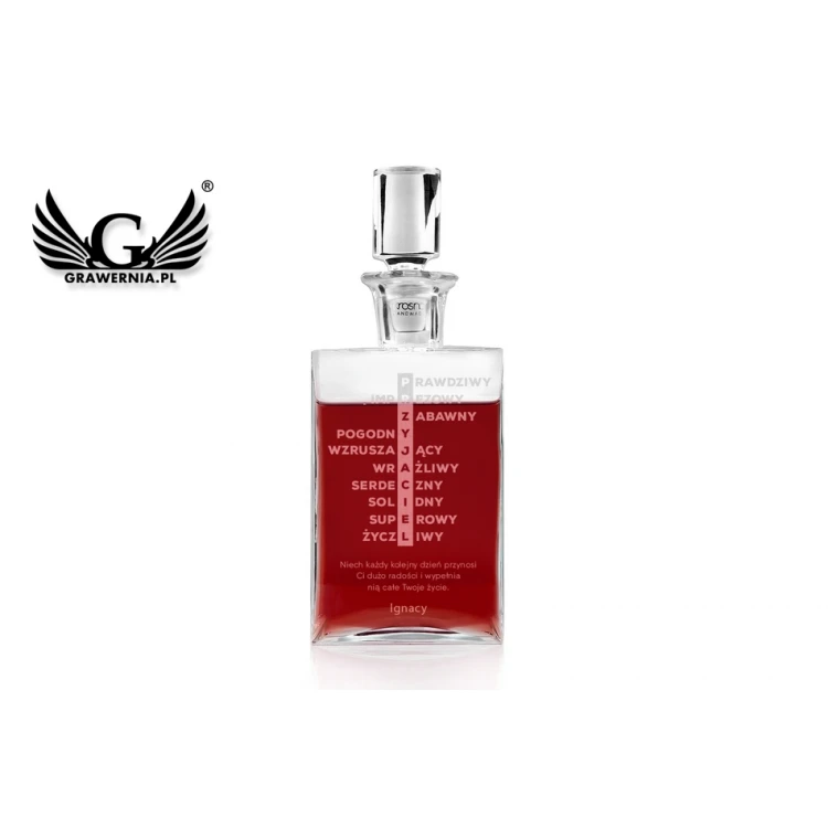 Karafka z grawerem do nalewek lub whisky - CAMEL - Prezent dla przyjaciela - KAR037