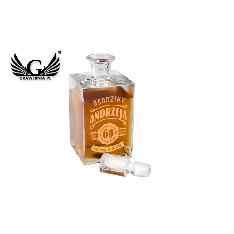 Karafka z grawerem do whisky lub nalewek - CAMEL - Prezent jubileuszowy - KAR030