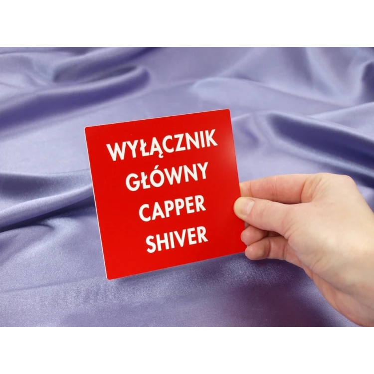 Tabliczki czerwone do oznakowań urządzeń  - wymiar: 100x100mm