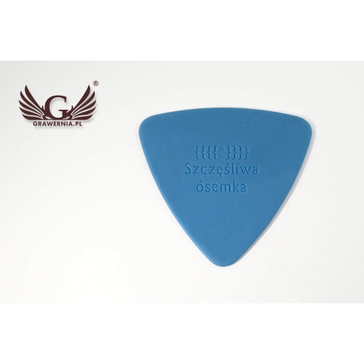 Kostki do gry na gitarze z własnym logo - plastikowe - zestaw: 6 sztuk - KG11