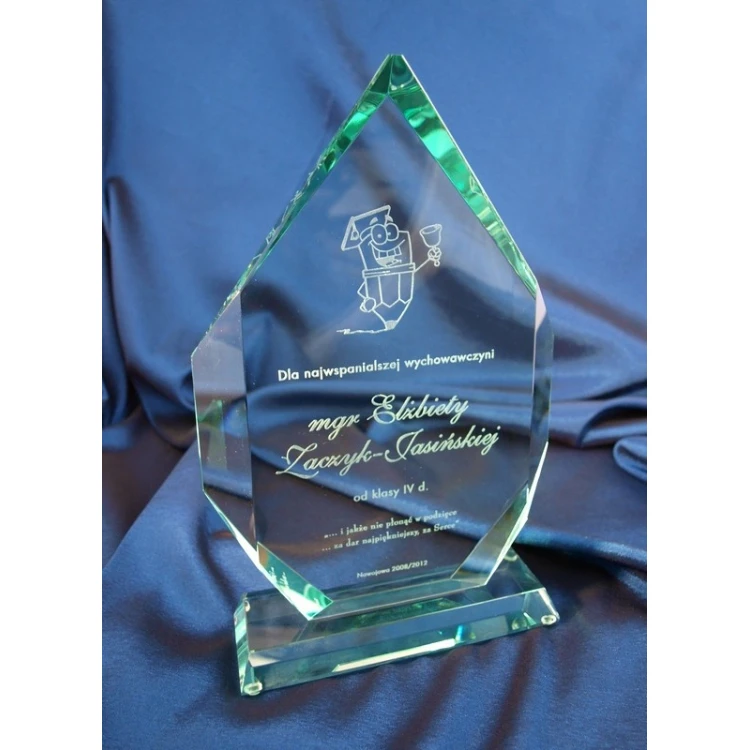Trofeum szklane w etui - PLATINUM